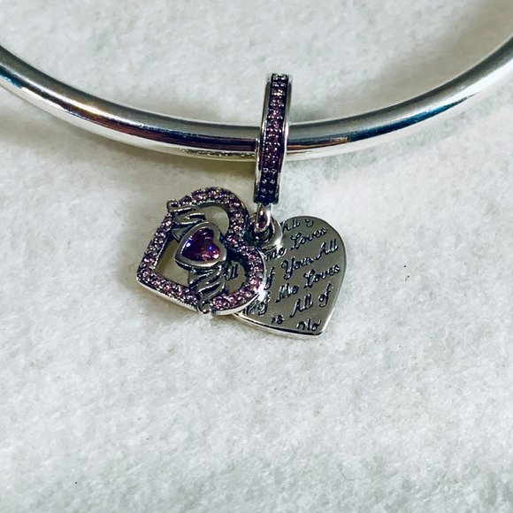 Pandora Heart & Mom Dangle Charm 799402C01 - Picture 6 of 8